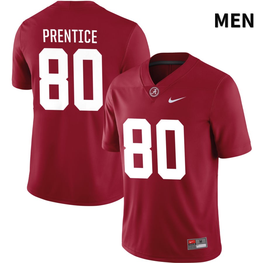 Alabama Crimson Tide Men's Kobe Prentice #80 NIL Crimson 2022 NCAA Authentic Stitched College Football Jersey KN16E50FH